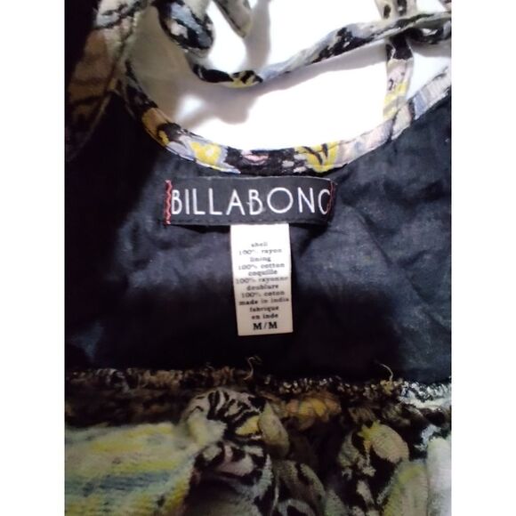 BILLABONG WOMENS MEDIUM RAYON FLORAL MINI FLOW DRESS SUNDRESS - Picture 6 of 6